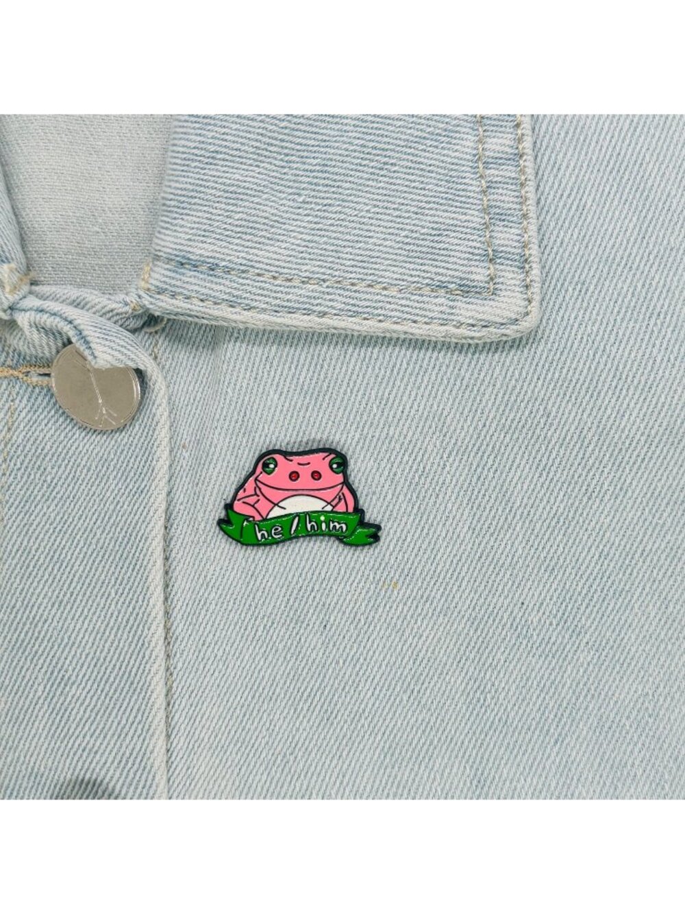✨Os Pink Frog Alloy Pins Cartoon Cute Animal Enamel Brooch He/Him Pride New